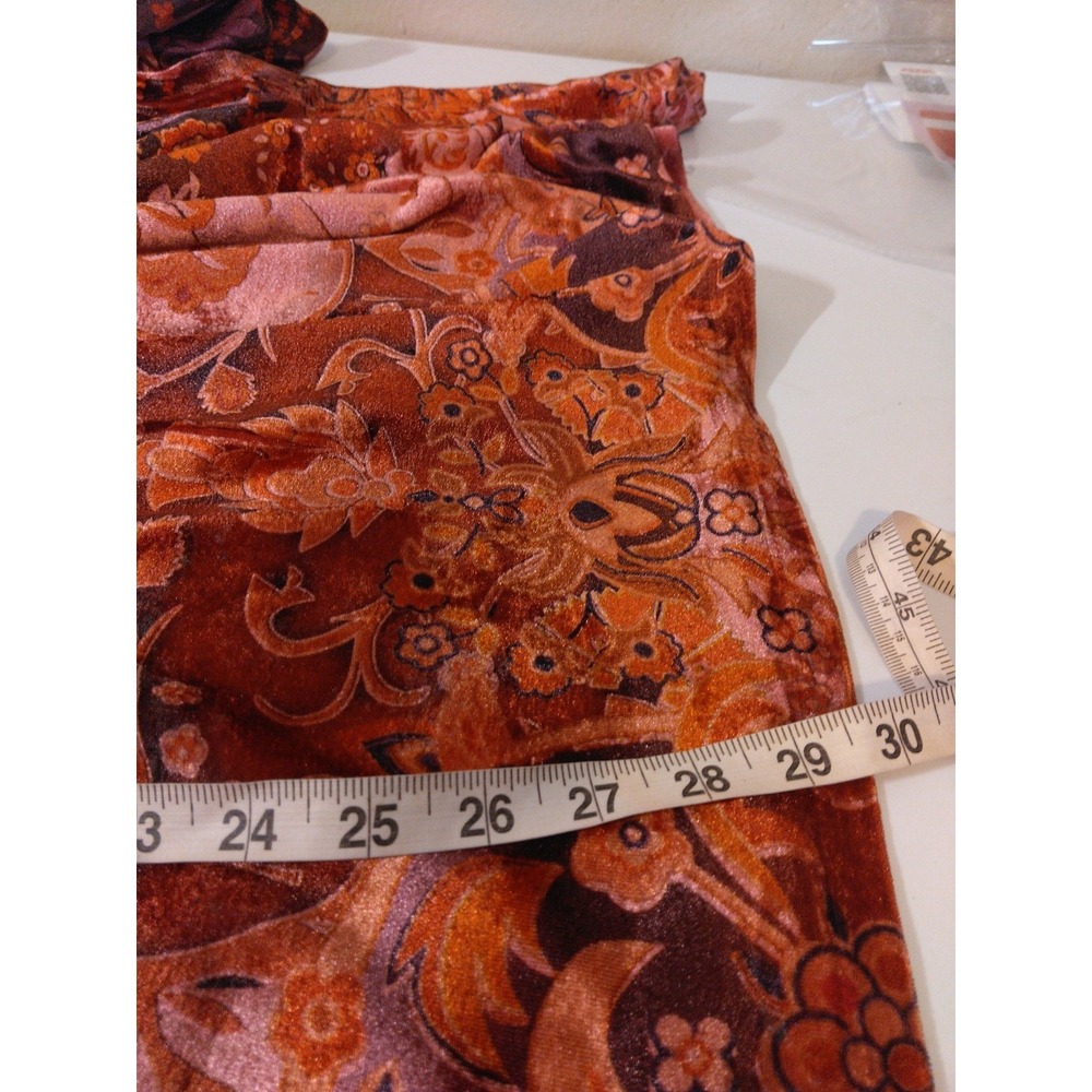 Womens Velvet Beaded Tunic Top Sizw 2x Fits Like XL Y2K Boho  Whimsigoth - Picture 6 of 8